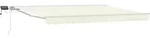 Vidaxl Manual Awning Frame With Leds Cream And White 4 X 3 M