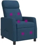 Massage Relaxsessel Blau Stoff Vidaxl