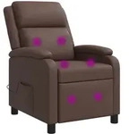 Massage Relaxsessel Braun Kunstleder Vidaxl