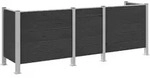 M&uuml;lltonnenzaun Grau 315 X 85 X 115 Cm Aluminium Und Wpc Vidaxl