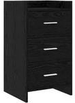 Vidaxl Bedside Tables Black Oak 40 X 36 X 70 Cm Engineered Wood