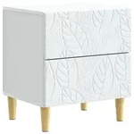 Vidaxl Bedside Table White 43 X 34.5 X 48 Cm Engineered Wood