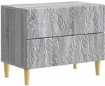 Vidaxl Bedside Table Grey Sonoma 62 X 34.5 X 48 Cm Engineered Wood