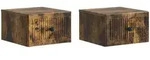 Vidaxl Wall-mounted Bedside Cabinet 2 Pcs Smoked Oak 33 X 34.5 X 20 Cm
