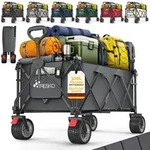 Tresko&reg; Bollerwagen Faltbar 300l Mit Bremse Schwarz Handwagen Klappbar 150kg...