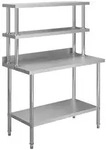 Vidaxl - K&uuml;chen-arbeitstisch Mit Aufsatzboard 120&times;60&times;93 Cm Edelstahl