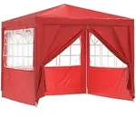 Party-zelt 250 X 250 X 240 Cm Rot Pe Und Stahl Vidaxl