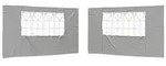 Vidaxl Party Tent Sidewall 2 Pcs 400 X 195 Cm Light Grey Pe And Steel