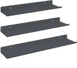 Schwebendes Regal 3 Stk. Anthrazit 40 X 9 X 2,5 Cm Stahl Vidaxl