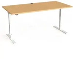 Stier Elektrisch H&ouml;henverstellbarer Schreibtisch 501-20 160 X 80cm Buche Wei&szlig;