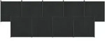 Zaunelement 9 Stk. 1580 X 186,5 Cm Wpc Und Aluminium Schwarz Vidaxl