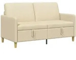 Sofa Mit Stauraum Creme 152 X 78 X 87 Cm Polyester Vidaxl
