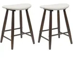 Vidaxl Dining Chairs 2 Pcs Solid Rubber Wood Light Brown