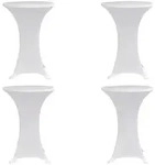 Stehtischhussen 4 Stk. &Oslash; 60 Cm Wei&szlig; Stretch Vidaxl
