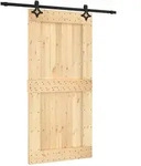 Schiebet&uuml;r 100 X 210 Cm Massivkiefer (unbehandelt) Vidaxl