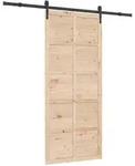 Vidaxl Sliding Door Natural 100 X 208 Cm Solid Pine Wood