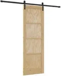 Vidaxl Sliding Door Natural 73.5 X 211 Cm Solid Pine Wood