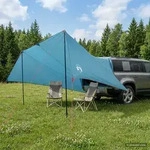 Vidaxl Vehicle Awning Blue 518 X 580 X 215 Cm Polyester And Steel