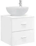 Vidaxl Wall-mounted Sink Vanity White 49.5 X 44.5 X 66.5 Cm
