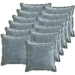 Kissenbezug 12 Stk. Houten Himmelblau 40 X 40 Cm Chenille-stoff Vidaxl