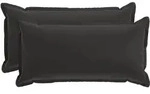 Kissenbezug 2 Stk. Houten Schwarz 40 X 80 Cm Polyester Vidaxl