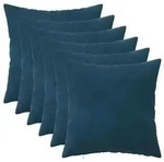 Kissenbezug 6 Pcs Heerlen Blau 50 X 50 Cm Samt Vidaxl
