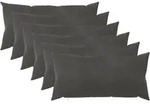 Kissenbezug 6 Pcs Heerlen Dunkelgrau 40 X 80 Cm Samt Vidaxl