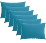 Kissenbezug 6 Pcs Heerlen Himmelblau 40 X 60 Cm Polyester Vidaxl