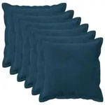 Kissenbezug 6 Pcs Houten Blau 30 X 30 Cm Samt Vidaxl