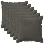 Kissenbezug 6 Pcs Houten Dunkelgrau 45 X 45 Cm Samt Vidaxl