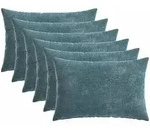 Kissenbezug 6 Stk. Heerlen Blau 30 X 50 Cm Chenille-stoff Vidaxl