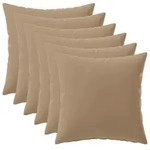 Kissenbezug 6 Stk. Heerlen Taupe 35 X 35 Cm Polyester Vidaxl