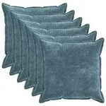 Kissenbezug 6 Stk. Houten Blau 65 X 65 Cm Chenille-stoff Vidaxl