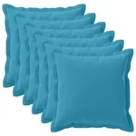 Kissenbezug 6 Stk. Houten Himmelblau 65 X 65 Cm Polyester Vidaxl