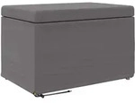 Vidaxl Stool Grey 61 X 41 X 40 Cm Faux Leather And Engineered Wood
