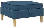 Sofa-hocker Mit Stauraum Blau Stoff Vidaxl