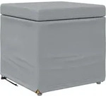 Vidaxl Stool Light Grey 41 X 41 X 40 Cm Fabric And Engineered Wood