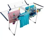 Relaxdays W&auml;schest&auml;nder, Klappbar, Ausziehbar, Hbt: 96,5x98-161,5x95 Cm, Metall,