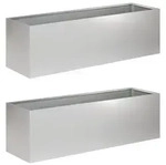 Garten-pflanzgef&auml;&szlig; 2 Stk. Silber 100 X 30 X 30 Cm Vidaxl