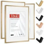 Bilderrahmen 30x40 Cm Aluminium Champagnergold Mit Passepartout 21x30 Cm,