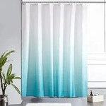 Duschvorhang 180x180cm Stoff Aquamarin Anti-schimmel Wasserdicht Waschbar Mit 12