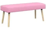 Kanalgepolsterte Bank Rosa 110 X 40 X 46 Cm Stoff Vidaxl