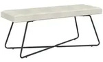 Bank Creme 110 X 40 X 45 Cm Samt Vidaxl