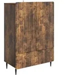 Vidaxl Sideboard Smoked Oak 66 X 34.5 X 97 Cm Engineered Wood