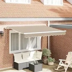 Ausziehbare Markise Beige 350 X 200 Cm Stoff Vidaxl