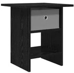 Vidaxl Bedside Table Black Oak 41 X 40 X 45 Cm Engineered Wood