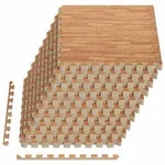 Fu&szlig;matten 40 Stk. Holz 14,4 M2 Eva-schaum Vidaxl