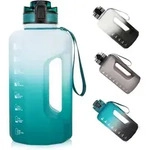 Trinkflasche 2.2l Mit Zeitmarkierung Und Tragegriff, Bpa-frei, Auslaufsicher, Zyan