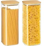 Glas-vorratsdosen Mit Bambusdeckel, 2er-set, 2500ml & 1200ml