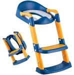 Relaxdays Kinder Toilettensitz Mit Treppe, 39&ndash;45 Cm H&ouml;henverstellbar, Klappbar,